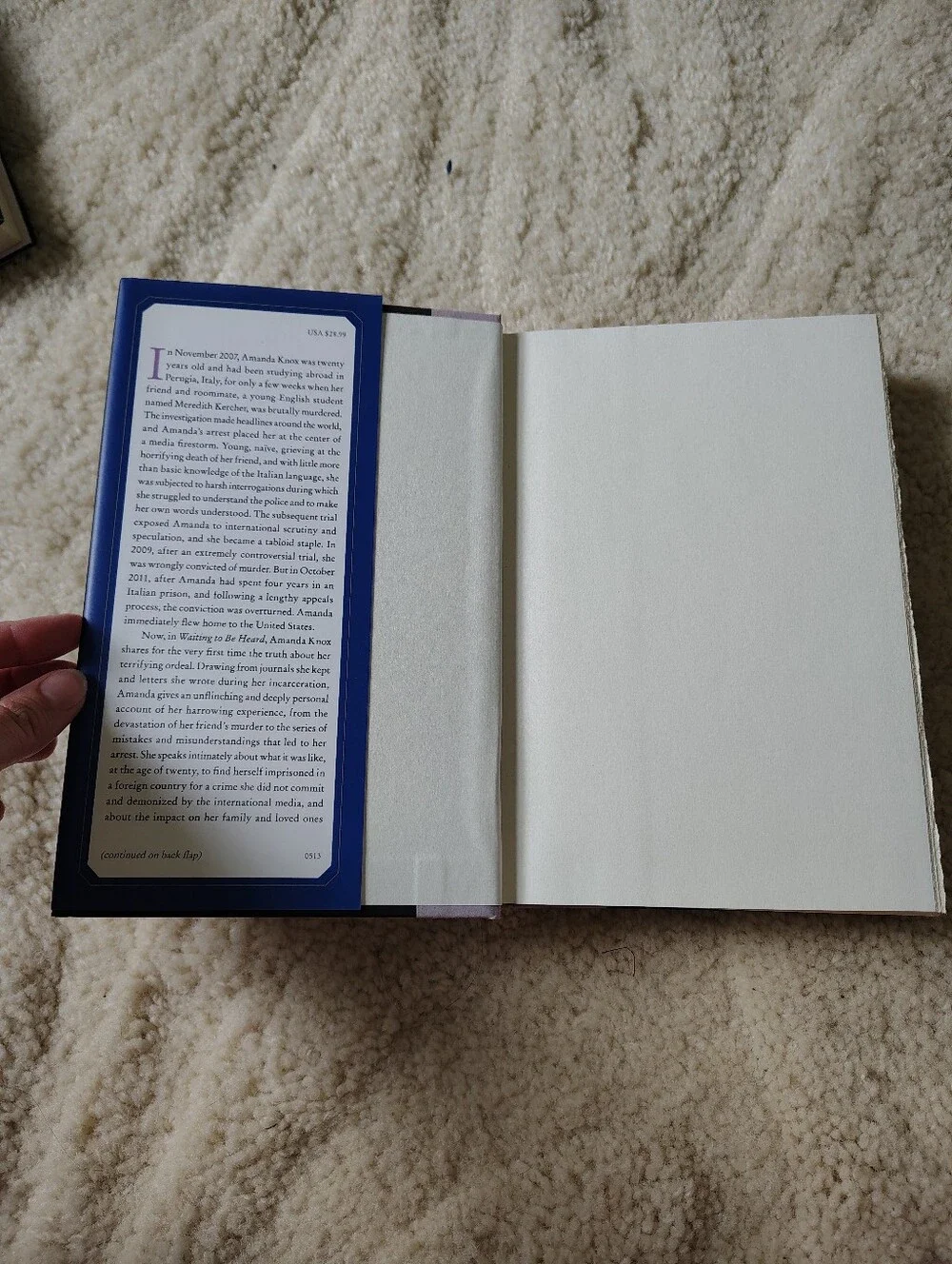 *Like New* Amanda Knox Memoir: Waiting to Be Heard